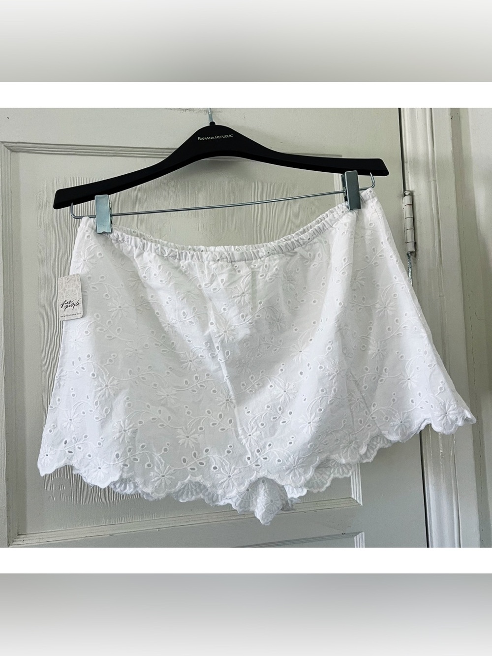 Free People - White Eyelet Shorts